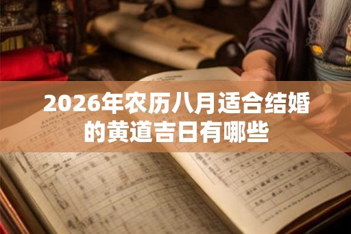2026年农历八月适合结婚的黄道吉日有哪些