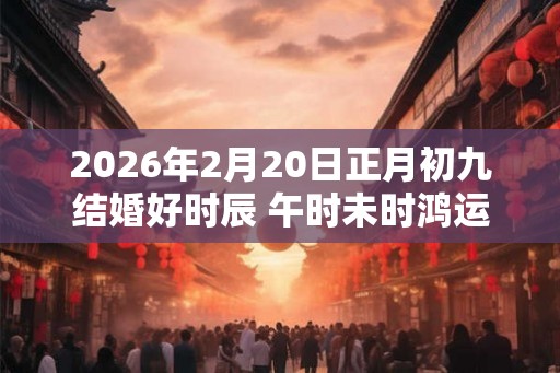 2026年2月20日正月初九结婚好时辰 午时未时鸿运当头 2026年2月20日正月初九结婚好时辰 午时未时鸿运当头