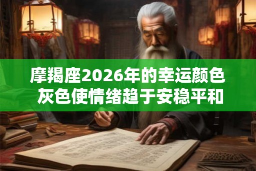摩羯座2026年的幸运颜色 灰色使情绪趋于安稳平和 摩羯座2026年的幸运颜色 灰色使情绪趋于安稳平和