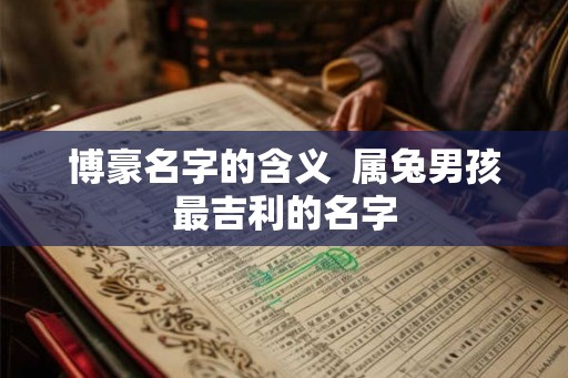 博豪名字的含义  属兔男孩最吉利的名字