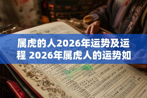 属虎的人2026年运势及运程 2026年属虎人的运势如何