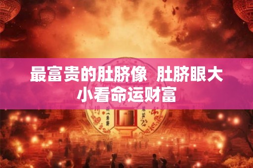 最富贵的肚脐像  肚脐眼大小看命运财富