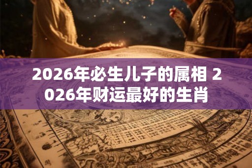2026年必生儿子的属相 2026年财运最好的生肖 2026年必生儿子的属相 2026年财运最好的生肖