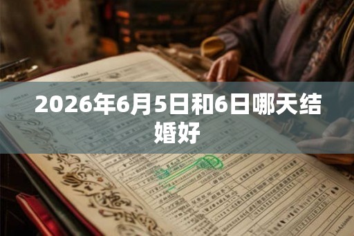 2026年6月5日和6日哪天结婚好