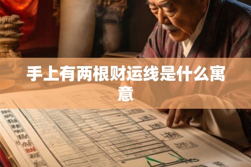 手上有两根财运线是什么寓意 手上有两根财运线是什么寓意