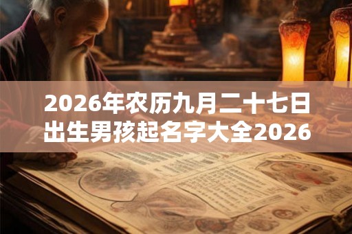 2026年农历九月二十七日出生男孩起名字大全2026年名字 2026年农历九月二十七日出生男孩起名字大全2026年名字