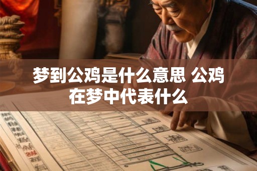梦到公鸡是什么意思 公鸡在梦中代表什么