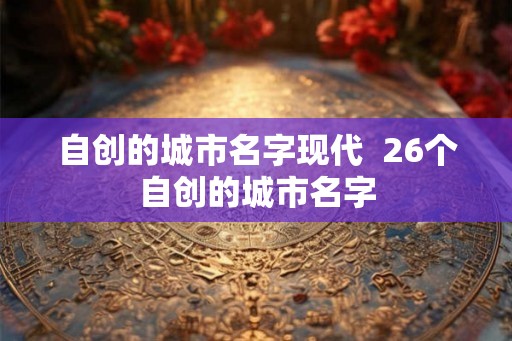 自创的城市名字现代  26个自创的城市名字