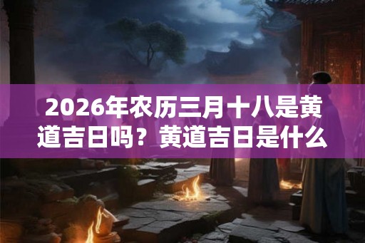 2026年农历三月十八是黄道吉日吗?黄道吉日是什么意思? 2026年农历三月十八是黄道吉日吗?黄道吉日是什么意思?