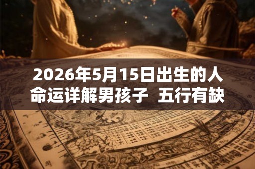 2026年5月15日出生的人命运详解男孩子  五行有缺失吗