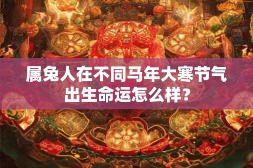属兔人在不同马年大寒节气出生命运怎么样？