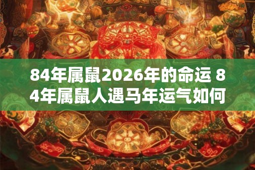 84年属鼠2026年的命运 84年属鼠人遇马年运气如何