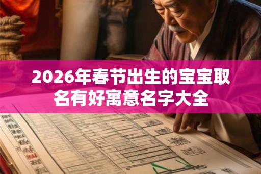 2026年春节出生的宝宝取名有好寓意名字大全