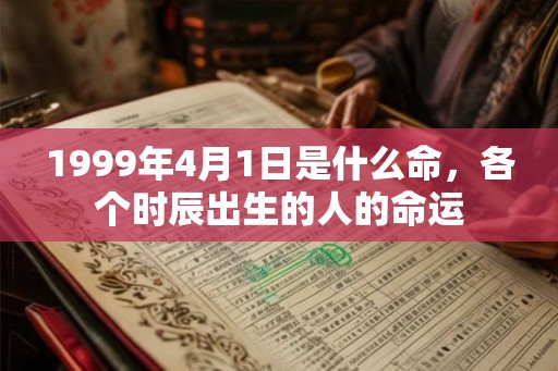 1999年4月1日是什么命,各个时辰出生的人的命运 1999年4月1日是什么命,各个时辰出生的人的命运