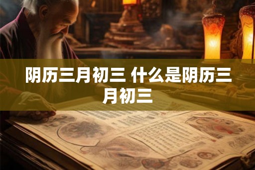 阴历三月初三 什么是阴历三月初三 阴历三月初三 什么是阴历三月初三