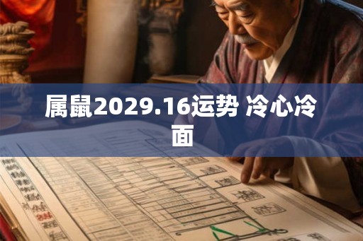 属鼠2029.16运势 冷心冷面