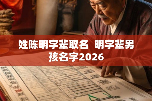 姓陈明字辈取名  明字辈男孩名字2026