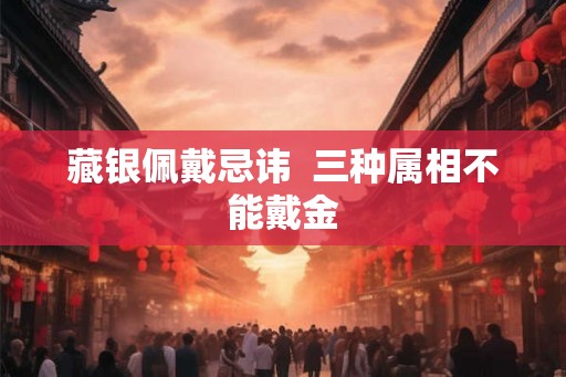 藏银佩戴忌讳  三种属相不能戴金