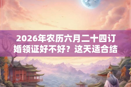 2026年农历六月二十四订婚领证好不好？这天适合结婚？
