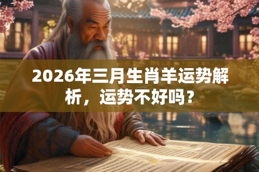 2026年三月生肖羊运势解析，运势不好吗？
