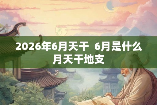 2026年6月天干  6月是什么月天干地支