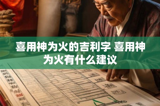 喜用神为火的吉利字 喜用神为火有什么建议 喜用神为火的吉利字 喜用神为火有什么建议
