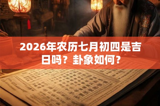 2026年农历七月初四是吉日吗？卦象如何？