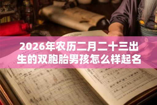 2026年农历二月二十三出生的双胞胎男孩怎么样起名字，五行属什么