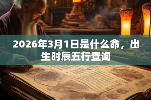 2026年3月1日是什么命，出生时辰五行查询