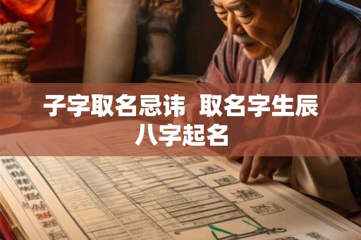 子字取名忌讳  取名字生辰八字起名