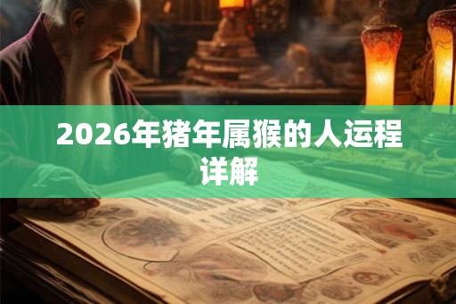 2026年猪年属猴的人运程详解