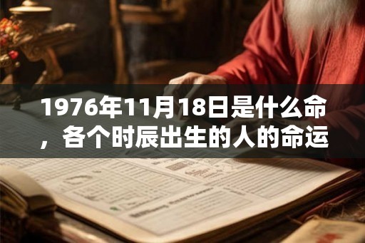 1976年11月18日是什么命，各个时辰出生的人的命运