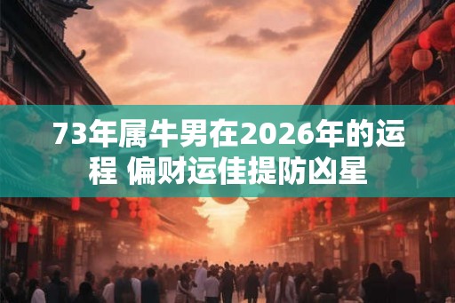 73年属牛男在2026年的运程 偏财运佳提防凶星