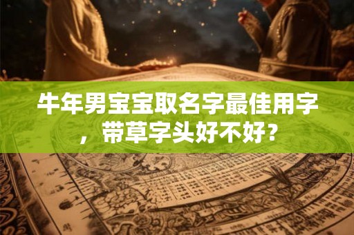 牛年男宝宝取名字最佳用字，带草字头好不好？