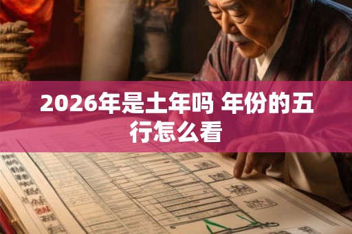 2026年是土年吗 年份的五行怎么看