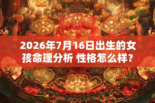 2026年7月16日出生的女孩命理分析 性格怎么样？