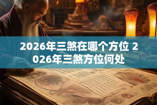 2026年三煞在哪个方位 2026年三煞方位何处