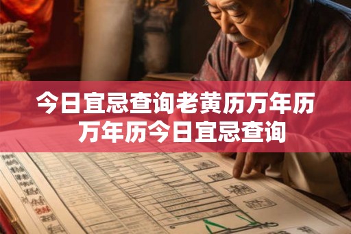 今日宜忌查询老黄历万年历  万年历今日宜忌查询