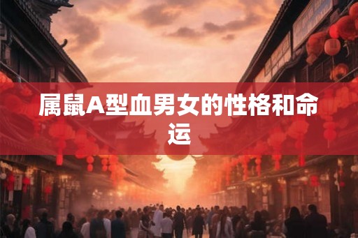 属鼠A型血男女的性格和命运