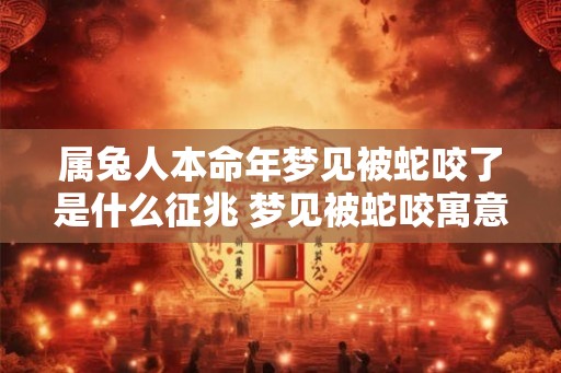 属兔人本命年梦见被蛇咬了是什么征兆 梦见被蛇咬寓意着什么属兔