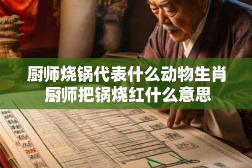 厨师烧锅代表什么动物生肖 厨师把锅烧红什么意思