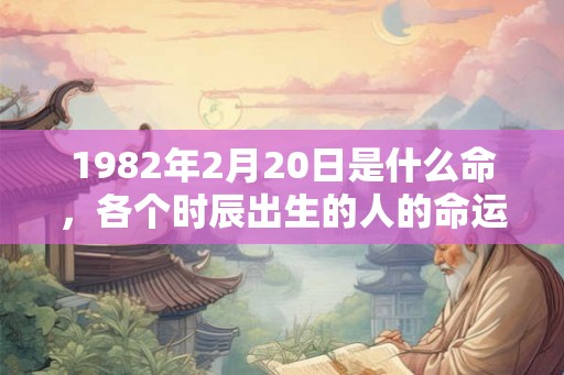 1982年2月20日是什么命，各个时辰出生的人的命运