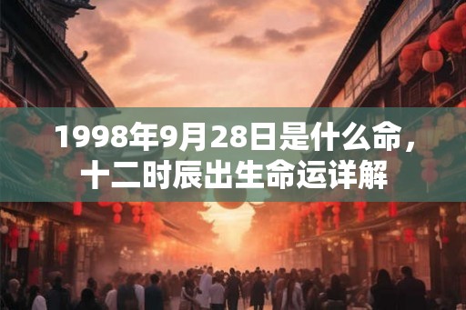 1998年9月28日是什么命，十二时辰出生命运详解