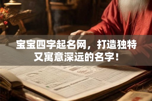 宝宝四字起名网，打造独特又寓意深远的名字！