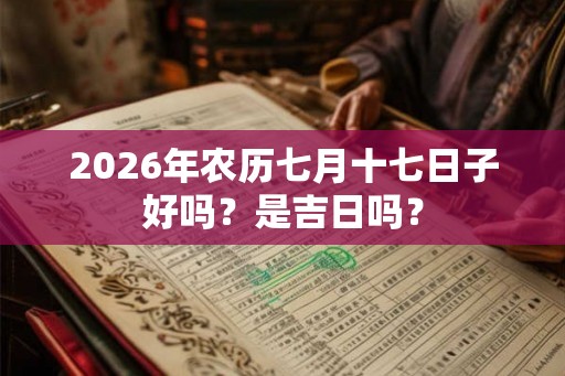 2026年农历七月十七日子好吗？是吉日吗？
