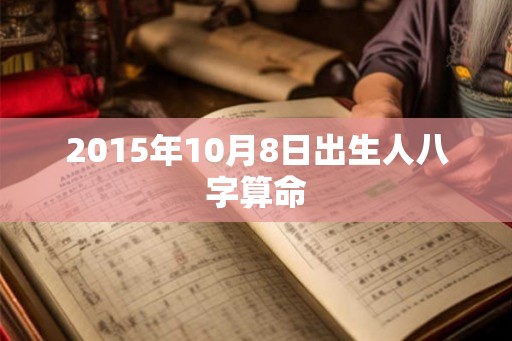2015年10月8日出生人八字算命