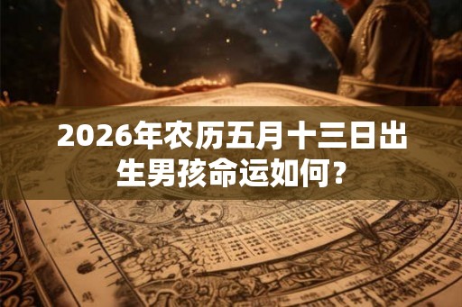 2026年农历五月十三日出生男孩命运如何？