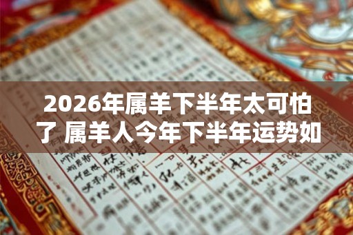2026年属羊下半年太可怕了 属羊人今年下半年运势如何