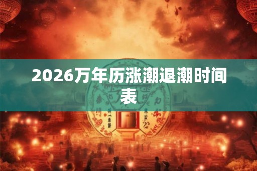 2026万年历涨潮退潮时间表 2026万年历涨潮退潮时间表