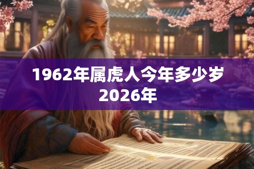 1962年属虎人今年多少岁2026年